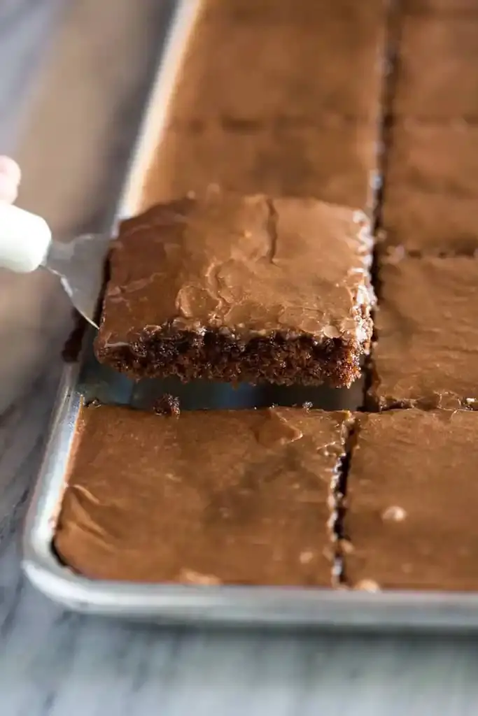 Texas Sheet Cake from Tastes Better from Scratch