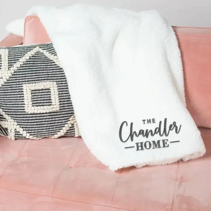 A Monogrammed Throw & Blanket