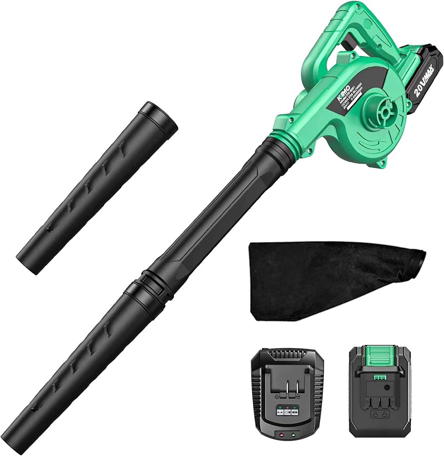 KIMO 2-in-1 Cordless Leaf Blower & Vacuum