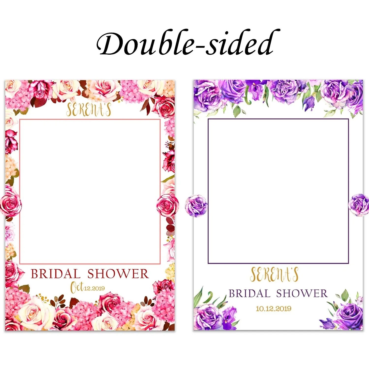 Personalized Bridal Shower Photo Booth Frames