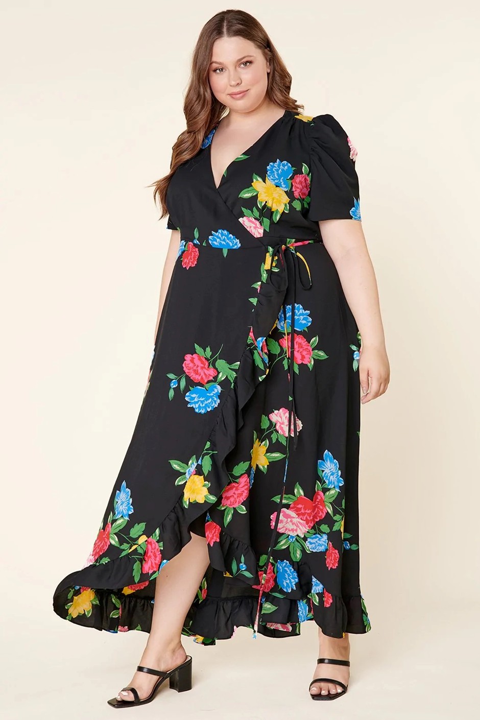 Sugarlips Cheyenne Floral Maxi Wrap Dress