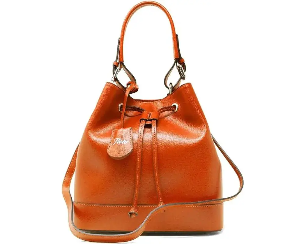 Floto Milano Leather Bucket Tote Bag