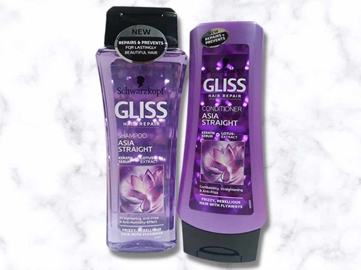 Schwarzkopf Gliss Hair Repair Anti-Frizz Effect Asia Straight Shampoo and Conditioner