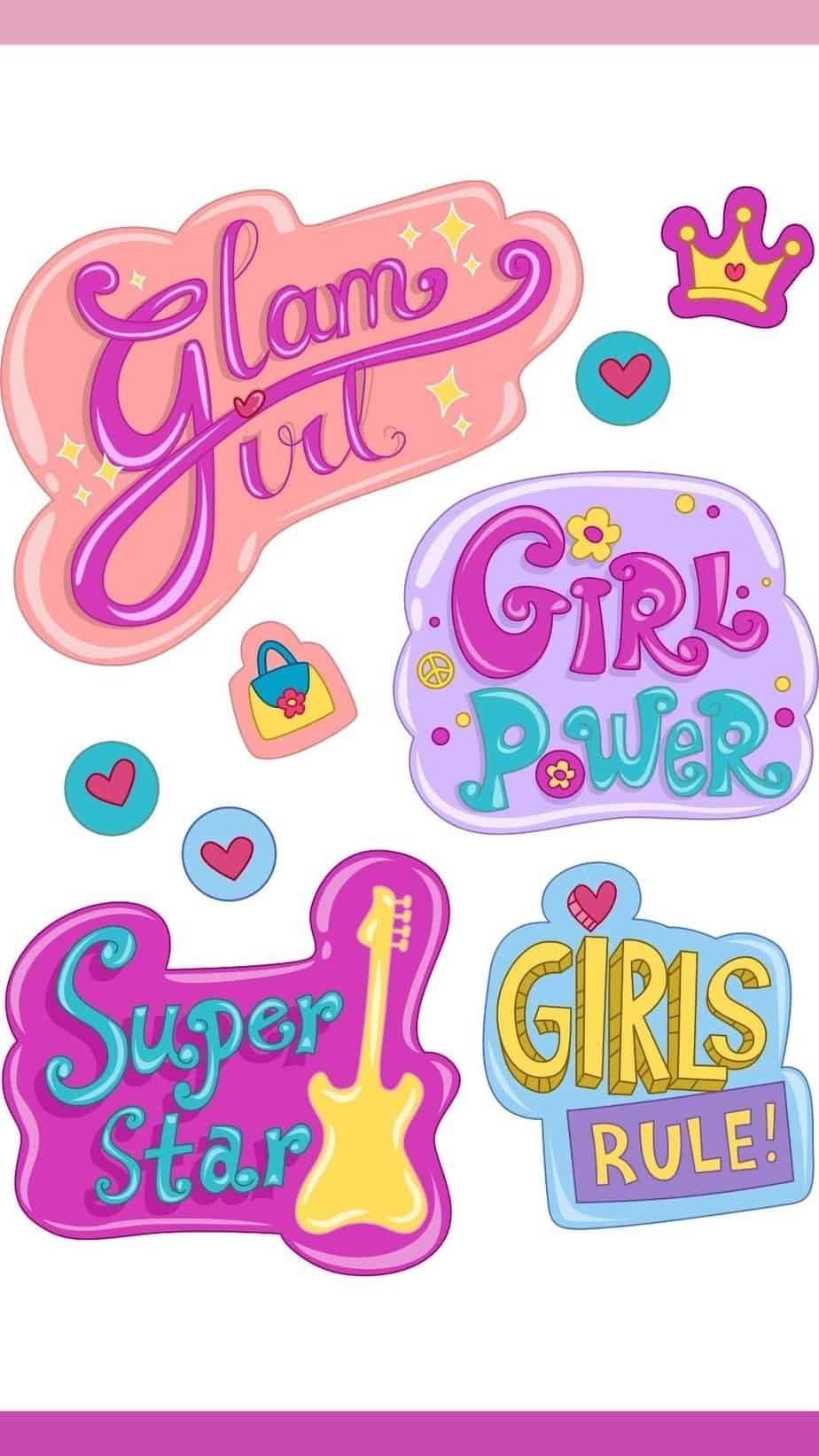 Cute Girl Power iPhone Wallpaper