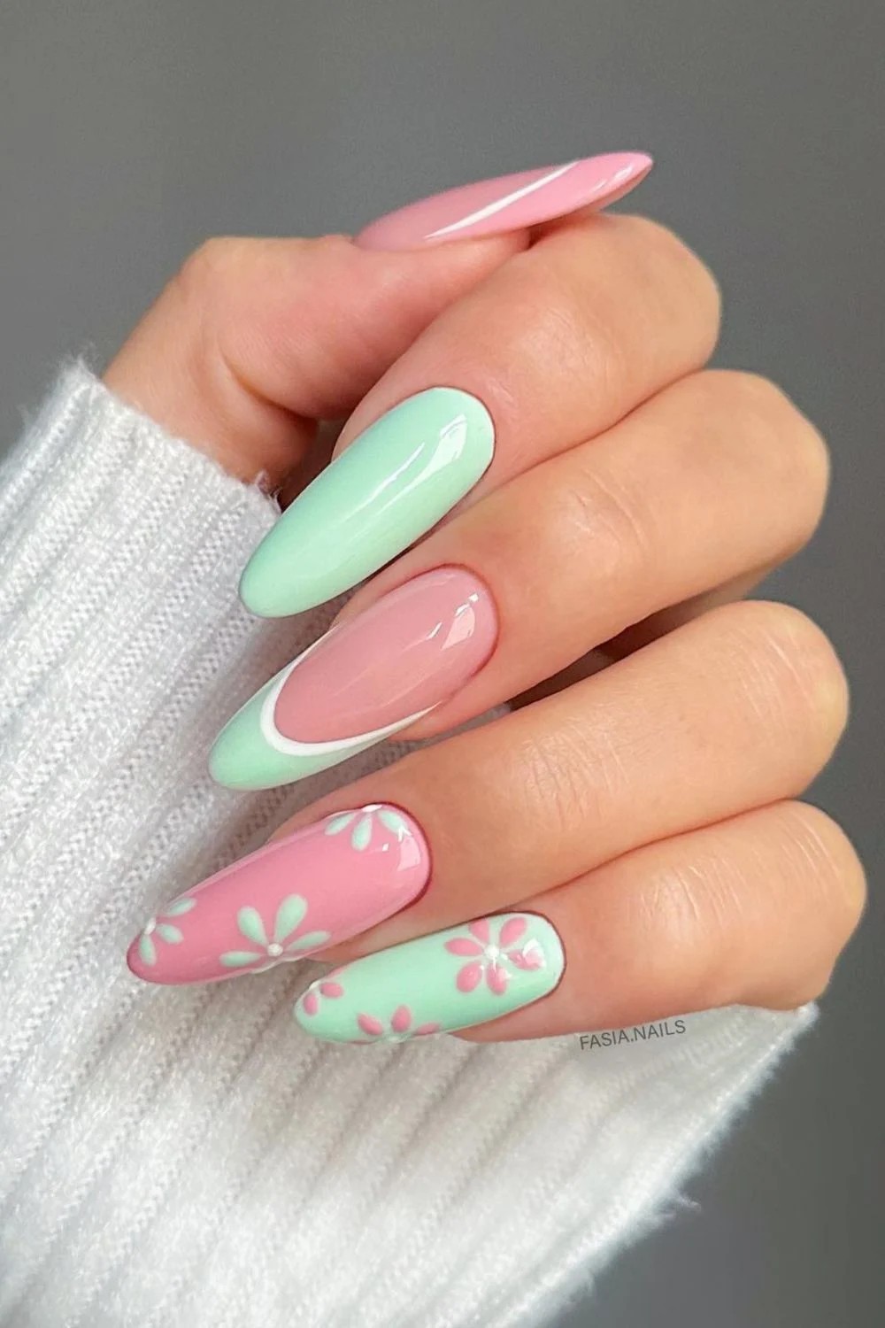 Pastel Blooms Manicure