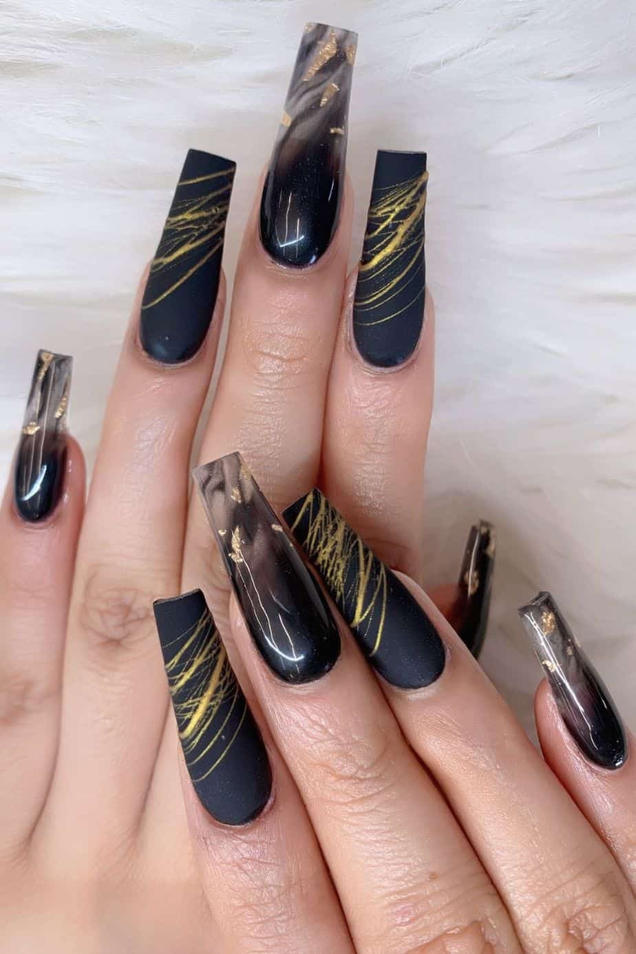 Black Coffin Nails