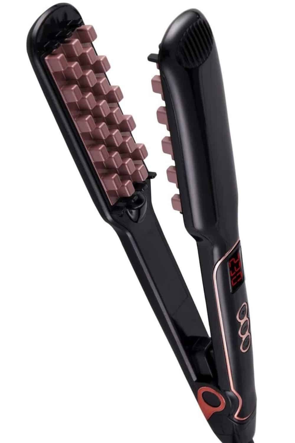 Crimper Curling Iron with LCD Display