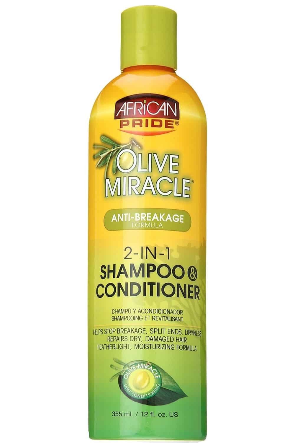 African Pride Olive Miracle Anti-Breakage 2 in 1 Shampoo and Conditioner