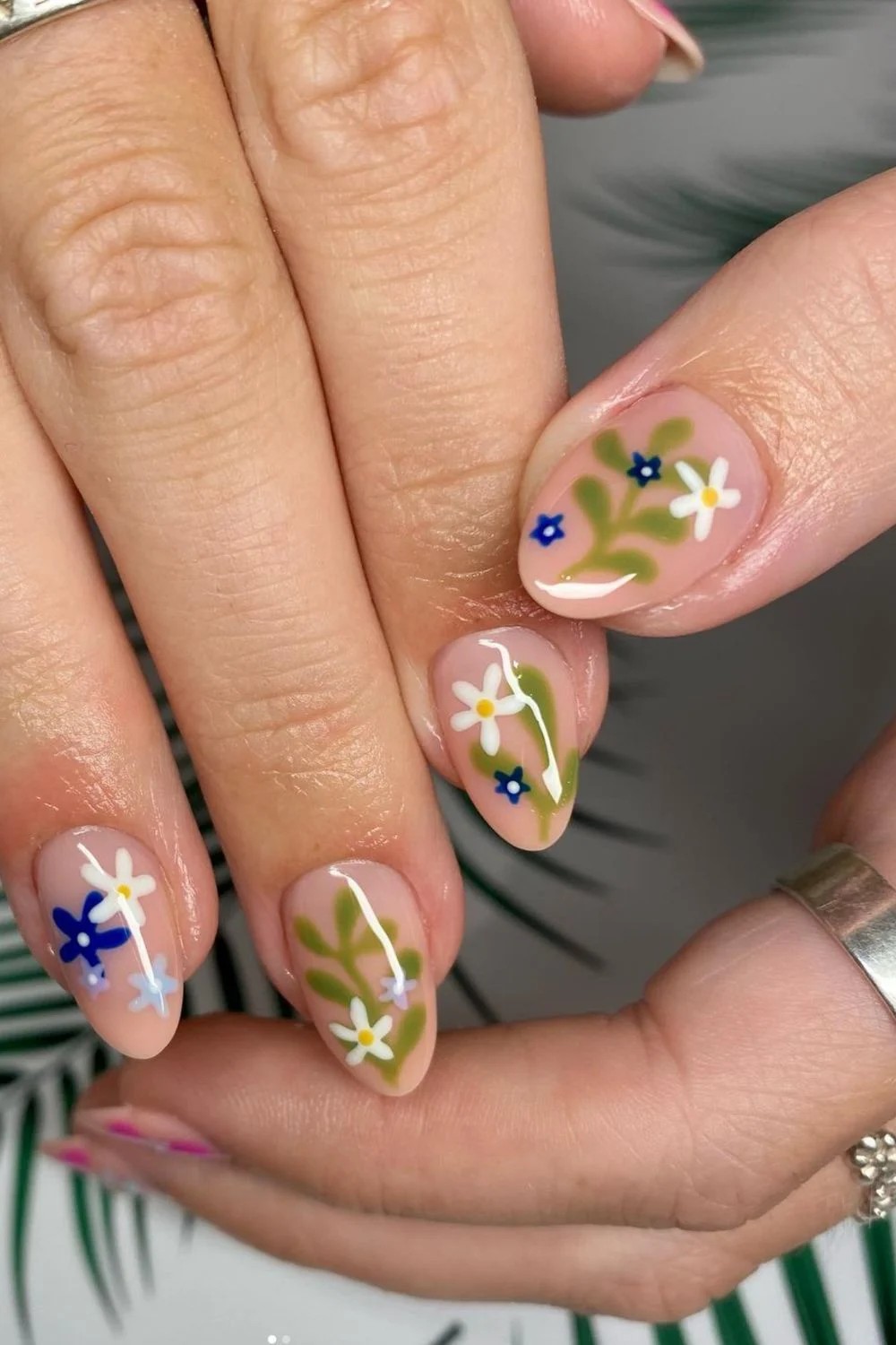 Tranquil Floral Manicure